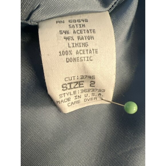 Vintage Cache Elegant Sleeveless Satin Gown With Cowl Neck Gathered Back Homecom - Picture 8 of 9